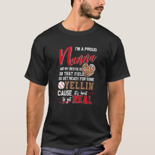 Proud Baseball Nanna Baseball Familienmatte T-Shirt