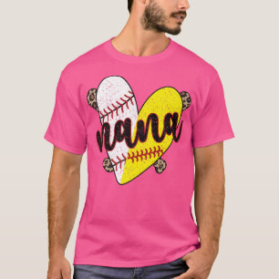 Proud Baseball Softball Nana Grandma  T-Shirt