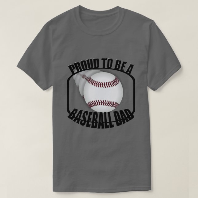 Proud Baseball Vater Männer's Charcoal Basic T - S T-Shirt (Design vorne)