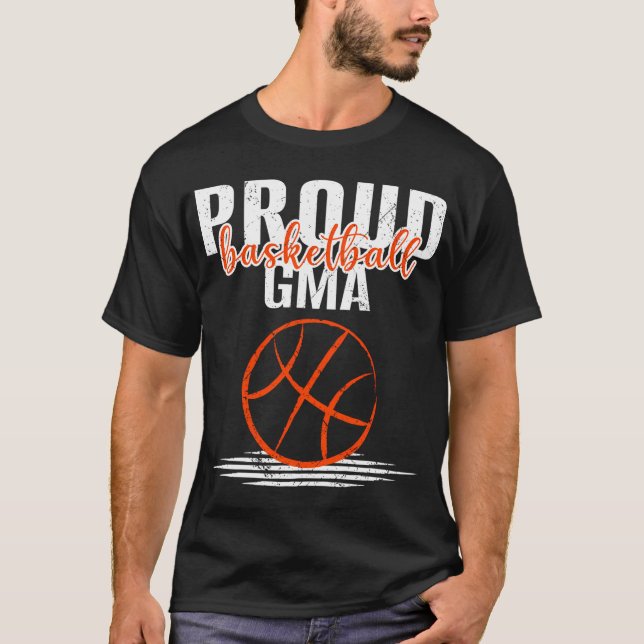 Proud Basketball Gma Großmutter Basketball Spieler T-Shirt (Vorderseite)