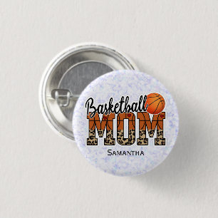 Proud Basketball Mama - Court Side Champion Button