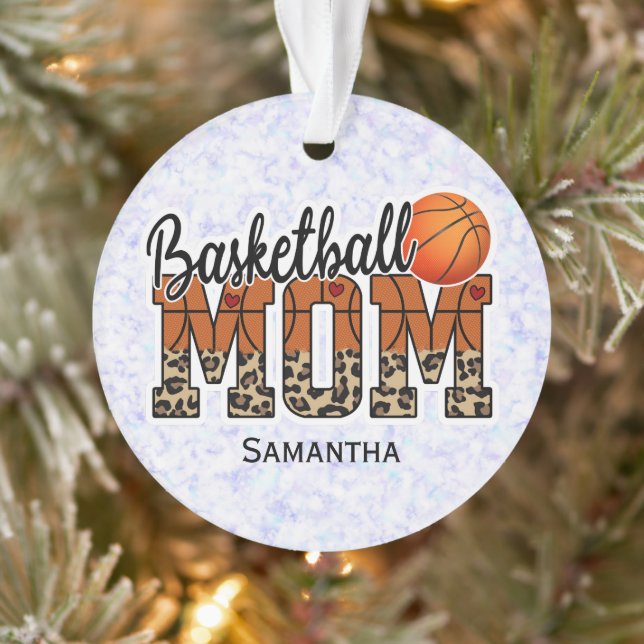 Proud Basketball Mama - Court Side Champion Ornament (Baum)
