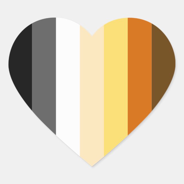 Proud Bear Herz-Aufkleber (Vorderseite)