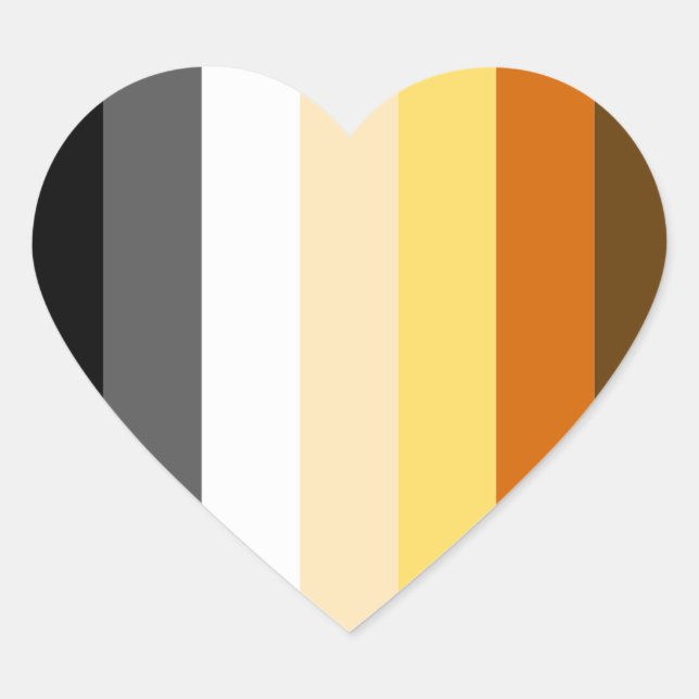 Proud Bear Herz-Aufkleber (Vorderseite)