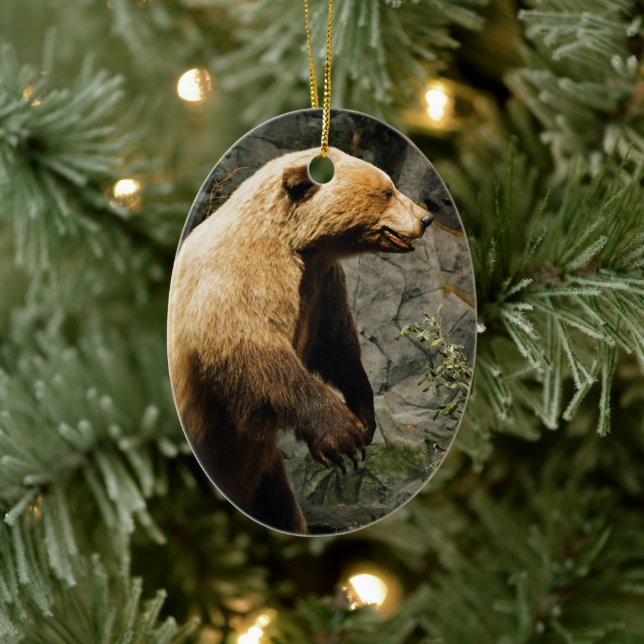 Proud Bear Keramik Ornament (Baum)