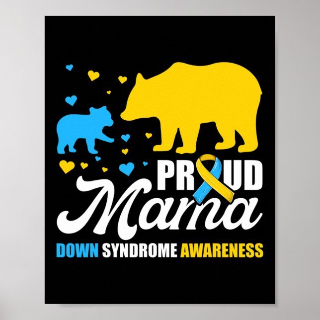 Proud Bear Mama Down Syndrome Awareness Poster (Vorne)