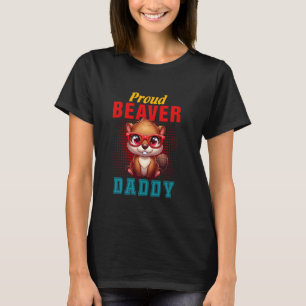 Proud Beaver Costume Daddy Vatertag Zoo Tier T-Shirt