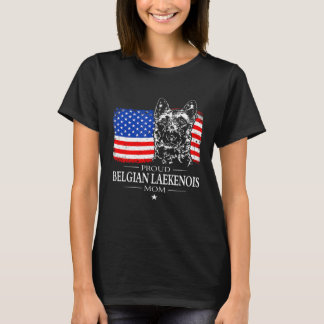 Proud Belgisch Laekenois Mama American Flag Patrio T-Shirt