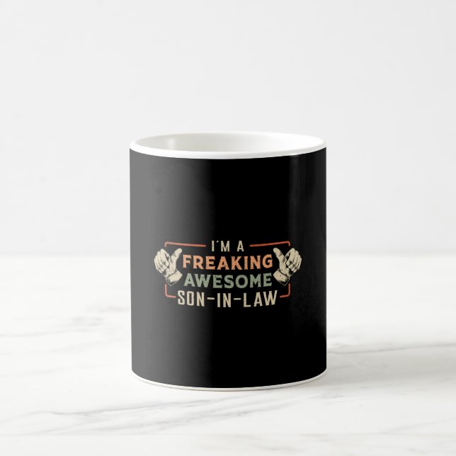 Proud Best Son in Law Son Freaking Geschenk Idee Kaffeetasse (Mittel)