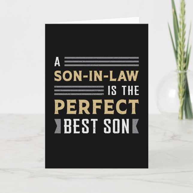 Proud Best Son in Law Son Phantastische Geschenkid Karte (Vorderseite)
