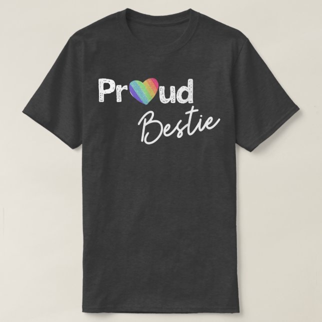 Proud Bestie Pride Shirt Bester Freund Ally Gay Pr (Design vorne)