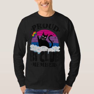 Proud Bi Club Mitglied Katze Bisexuelle Flagge Reg T-Shirt