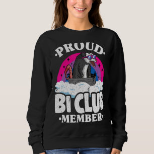 Proud Bi Club Mitglied Opossum Bisexuelle Flagge R Sweatshirt
