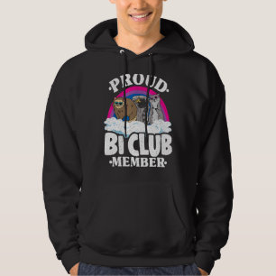 Proud Bi Club Mitglied Opossum Raccoon Bisexuelle Hoodie