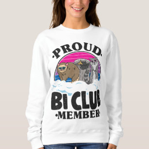 Proud Bi Club Mitglied Opossum Raccoon Bisexuelle Sweatshirt