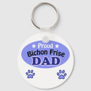 Proud Bichon Frise Vater Schlüsselanhänger