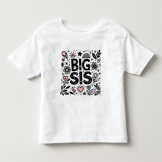 Proud Big Sis - Blumenfeier Kleinkind T-shirt (Vorderseite)