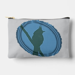 Proud Bird Nerd Blue Gray Silhouette Vogelbeobacht Zubehörtasche