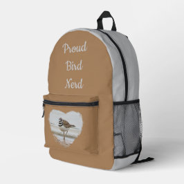 Proud Bird Nerd Coastal Foto Vogelbeobachtung Voge Bedruckter Rucksack