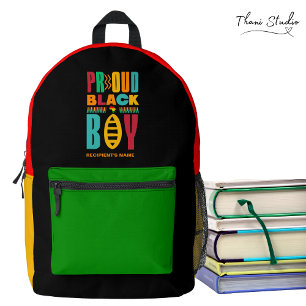 Proud Black Boy Black History Mont Family Bedruckter Rucksack