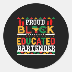 Proud Black Educated Byrtenkostüm Juneteenth Runder Aufkleber