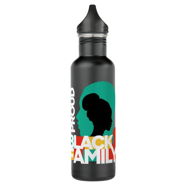 Proud Black Family Black History Montag Edelstahlflasche (Links)