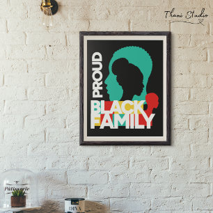 Proud Black Family Black History Montag Poster