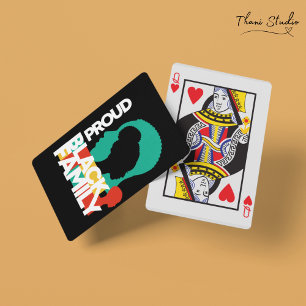 Proud Black Family Black History Montag Spielkarten