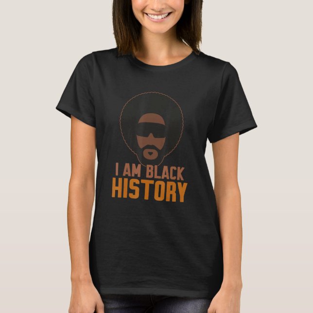 Proud Black History Funny Afro Man Matching Family T-Shirt (Vorderseite)