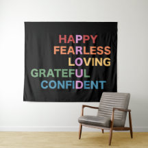 PROUD Black Large Tapestry