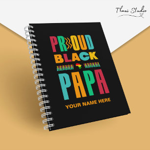 Proud Black Papa Black History Mont Family Notizbuch