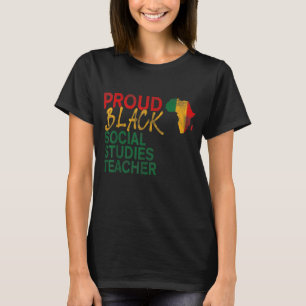 Proud Black Social Studies Lehrer nach amerikanisc T-Shirt