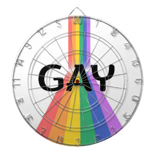 Proud & Bold - "GAY" Typography with Radiant Verti Dartscheibe