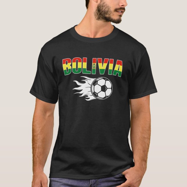 Proud Bolivia Soccer Fans Jersey - Bolivian Footba T-Shirt (Vorderseite)