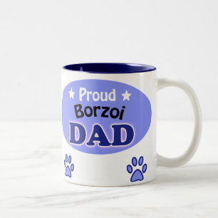 Proud Borzoi Vater Zweifarbige Tasse