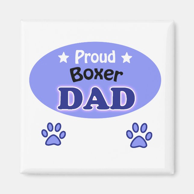 Proud Boxer dad Magnet (Vorne)