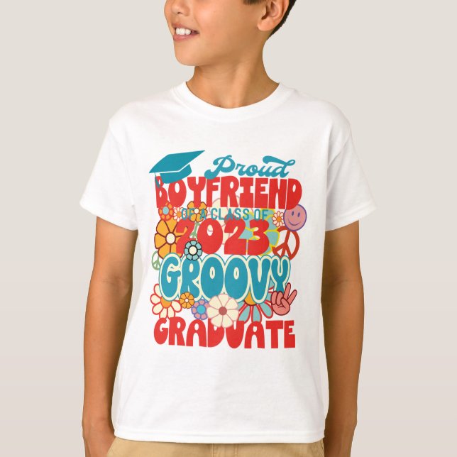 Proud BOYFRIEND einer Klasse von 2023 Graduate Ret T-Shirt (Vorderseite)