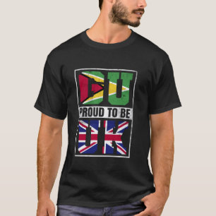 Proud British Guyanese Mix Britain und Guyana Heri T-Shirt