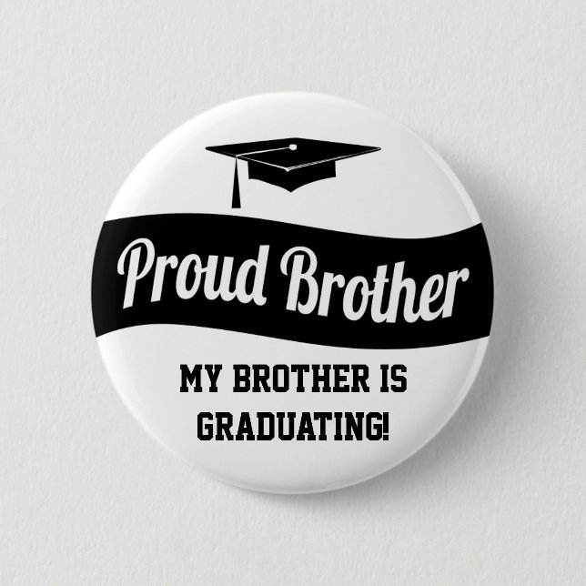 Proud Brother - Abschluss-Taste Button (Vorderseite)