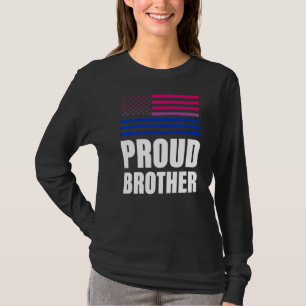 Proud Brother Bisexual Flag Lgbt Gay Pride T-Shirt