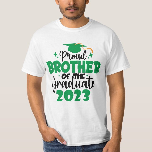 Proud BROTHER einer Klasse von 2023 Graduate Fun T-Shirt (Vorderseite)