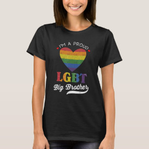 Proud Brother Lgbt Pride Rainbow Herz Proud Big B T-Shirt