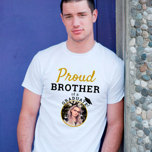 Proud Brother of a Graduate Graduate Cap Foto T-Shirt