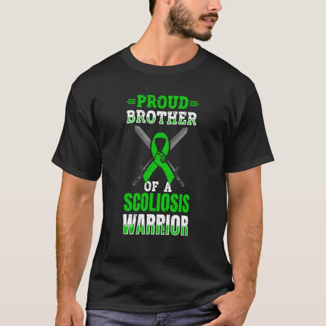 Proud Brother Of A Scoliosis Warrior  Scoliosos su T-Shirt (Vorderseite)