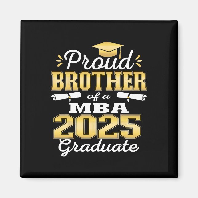 Proud Brother of Cl of 2025 m Graduate Grad Family Magnet (Vorne)