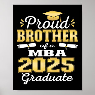 Proud Brother of Cl of 2025 m Graduate Grad Family Poster