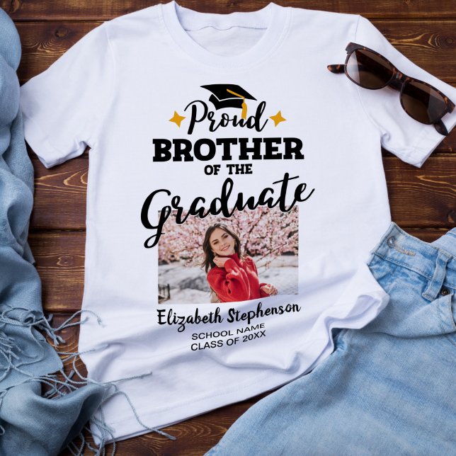 Proud Brother of the graduate Foto name T-Shirt (Von Creator hochgeladen)