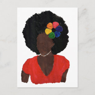 Proud Brown Lady Postkarte