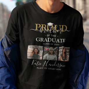 Proud Bruder des Graduate Foto Collage T-Shirt
