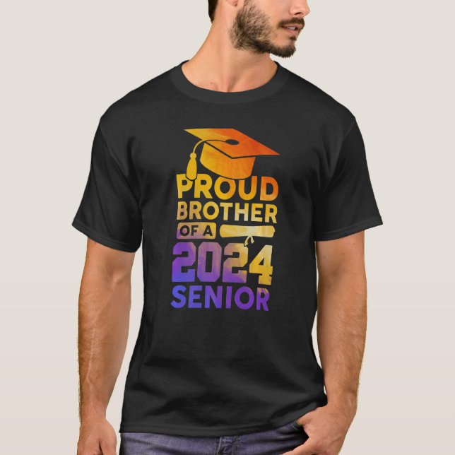 Proud Bruder einer 2024 höheren Klasse von 2024 Gr T-Shirt (Vorderseite)